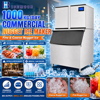Machine à glaçons commerciale 1000 kg avec production de glaçons en pépites pour hôtels et cafés et support de pièces détachées