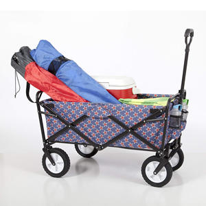 Chariot de jardin pliable robuste en acier, capacité de 150 livres, pour le camping en plein air, le jardin et les travaux extérieurs - Product Image 2