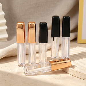 Tube à lèvres vide portable personnalisable de 3,5 ml, corps transparent avec capuchon brillant, tube à maquillage pour les lèvres vide - Product Image 3