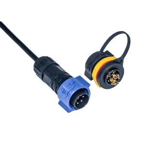 M16 Selbstverriegelnder 2/3/4-adriger IP67 Wasserdichter Luftfahrtstecker zur Panelmontage für Computer, Motorräder & Automobile - Product Image 4