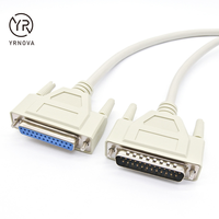 Cable macho D-Sub de 25 pines DB25 cable aislado de PVC para computadora electrónica e impresora