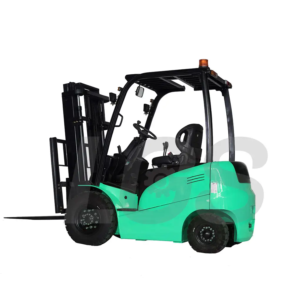 Kullanılmış Forklift fiyat ucuz dört tekerlek elektrikli forklift 1.2 ton 1.5 ton 2 ton ile üçlü direk