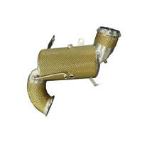 Collecteurs d'échappement isolés dorés SS304 sans voyant de panne de moteur pour Mercedes-Benz AMG A45 CLA45 2.0T 2019-2023 (tuyau de décharge)