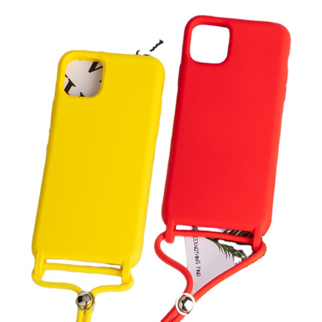 Mobile Phone case Wholesale Silicone Lanyard Mobile Phone case Anti-drop Mobile Phone Protective case