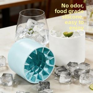 Mini bac à glaçons en silicone, forme cylindrique, moule à glace facile à démouler pour congélateur, cocktail - Product Image 1