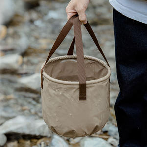 Cubo plegable impermeable al aire libre 10L cubo redondo portátil lavabo de agua para acampar pesca - Product Image 6