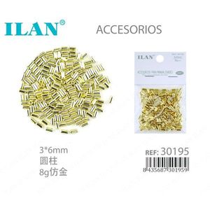 Perline in metallo ILAN 3x6mm placcate oro per la creazione di gioielli e accessori - Product Image 1