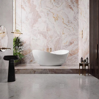 Dalles de carrelage grand format en onyx rose de luxe 900x1800, Guangdong Foshan, carreaux de porcelaine émaillée pour sol et mur