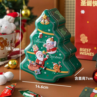 Boîte à biscuits de Noël en forme d'homme en pain d'épices, 14,3*11*5cm, emballage cadeau mignon pour biscuits, bonbons, gâteaux secs, commande en gros