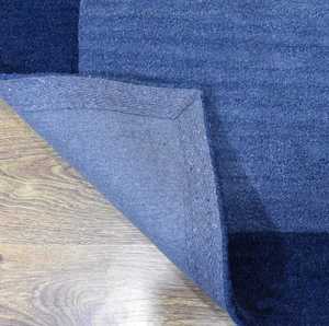 พรมปูพื้นขนแกะตกแต่งด้วยมือเป็นมิตรกับสิ่งแวดล้อมผ้าขนสัตว์เนื้อละเอียดสีน้ำเงินเข้มปรับแต่งขนาดที่มีลวดลายแอบสแตรก - Product Image 5