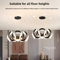 Nouvelle Suspension LED Étoilée de Luxe 2026 en Fer, Lustre Artistique Minimaliste Moderne, Garantie 2 Ans, Installation Facile, 50000 Heures