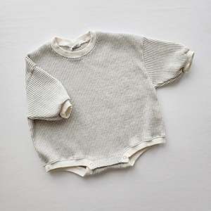 OEM pagliaccetto maglione Waffle autunno primavera <span class=keywords><strong>tutine</strong></span> da <span class=keywords><strong>bambina</strong></span> tutina in cotone cialda pigiama vestiti da neonato - Product Image 4