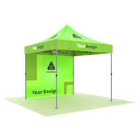 Tente publicitaire personnalisée 10x10FT avec logo imprimé, gazebo pliable en aluminium, imperméable et résistant au vent, pour événements et salons professionnels