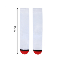 Chaussettes blanches à sublimation avec logo personnalisé Polyester Crew Men Chaussettes vierges imprimées de différentes tailles unisexes pour sublimation