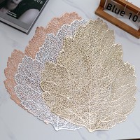 Set de table en PVC imperméable et antidérapant, esthétique feuille nordique européenne, adapté aux hôtels et à la maison