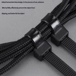 100 Pièces 6 Pouces 150 mm <span class=keywords><strong>Serre</strong></span>-Câbles en Nylon Auto-Bloquants pour Gestion de Fils en Plastique avec Logo Personnalisé Multi-Usages - Product Image 3