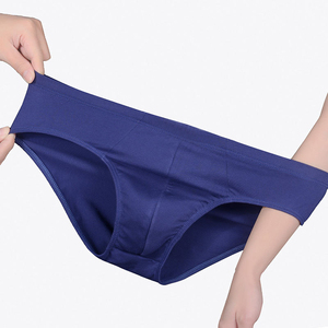 Custom Logo Waistband Cotton Comfortable Soft Plus Size <strong>Men's</strong> <strong>Briefs</strong> Underwear - Product Image 5