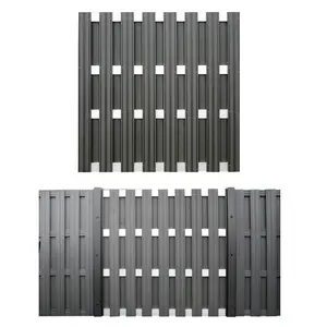 1.8*1.8 M 6ft DIY Wood Plastic Composite Fencing Aluminium Wpc Panel Fence Wpc Fencing For Outdoor