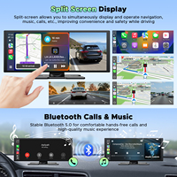Écran de voiture sans fil CarPlay Sreen Android Auto 10.25 pouces pour voiture avec caméra de bord avant arrière Écran partagé de navigation 2.5 K + 1080P