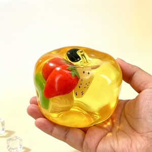 Jouet anti-stress créatif en forme de pomme à presser, en gelée de fruits, cadeaux pour adultes et enfants, vente en gros - Product Image 4