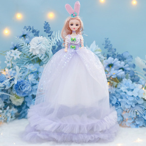 Grande 50cm Set di bambola principessa peluche dai capelli lunghi <span class=keywords><strong>bambina</strong></span> regalo di danza elfo principessa giocattolo per matrimoni e occasioni speciali - Product Image 3