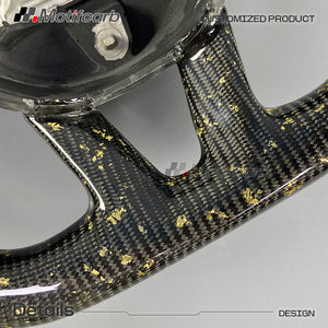 Volant personnalisé en fibre de carbone dorée pour Dodge Charger Challenger Hellcat SRT 392 R/T Scat Pack Daytona 2013-2023 - Product Image 4