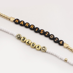 Pulsera de Cuentas con Letras Inglesas CCB de Moda, Personalizada, en Oferta, Juego de Pulseras de la <span class=keywords><strong>Amistad</strong></span>, Regalo de Joyería - Product Image 3