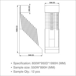 Tùy chỉnh tầng thường vụ sàn gỗ kim loại Rack hiển thị Sàn Vinyl đứng cho showroom - Product Image 3