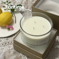 Meilleure Vente Grande Bougie à 5 Mèches, Bougie Parfumée de Luxe, Décoration d'Intérieur, Pot en Verre, Bougie d'Aromathérapie en Gros