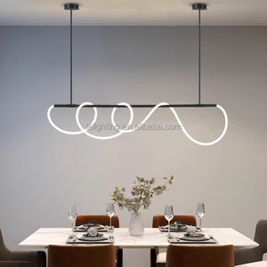 Nordic Style BY1065 Black Pendant Light Fixture Long Hanging <b>Lamp</b> Silicone Tube for <b>Kitchen</b> Island Chandeliers Pendant Lights - Product Image 4