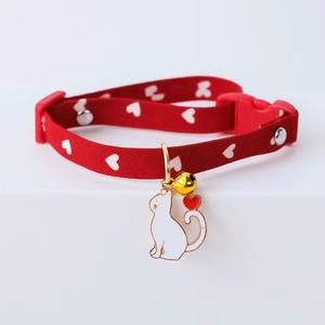 Leuke <span class=keywords><strong>cartoon</strong></span> bedrukte polyester veiligheidsgesp halsband voor kittens en honden - Product Image 1
