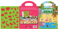 Livre d'activités en TPE imperméable, sûr et non toxique, avec autocollants en gelée, animaux réutilisables, imprimé UV, pour enfants, cadeaux promotionnels quotidiens
