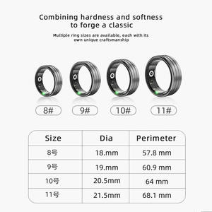 2024 Dropshipping personalizado deportes R08 temperatura Gps Bluetooth musulmán oro inteligente salud lectura rastreador anillos con aplicación para hombres R08 - Product Image 5