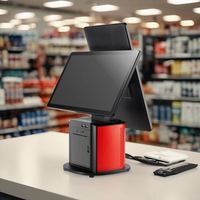 Système de point de vente Android DiligenCe DC-1526 à bas prix avec écran tactile de 15,6 pouces, design tout-en-un et affichage client