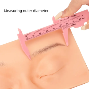 MASSA Herramienta para cejas de 150 MM Calibrador de acero inoxidable Vernier Regla Escala deslizante Plantillas Tatuaje Medición de cejas Dibujo Plástico - Product Image 4