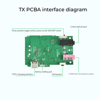 Module audio de diffusion sans fil 2,4 G PCBA avec puce Nordic, un émetteur pour plusieurs récepteurs, système de guide touristique sans fil