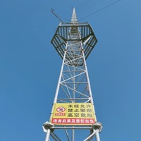 Menara Pengukuran Angin Tipe Lattice Q355B yang Dapat Berdiri Sendiri, Platform Uji Anemometer, Tiang Meteorologi Galvanis Celup Panas