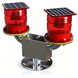Luz de Obstrucción Solar Autónoma con Doble Luminaria ICAO LIOL FAA L-810, del anochecer al amanecer - Product Image 4