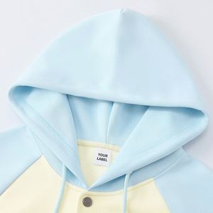 Botones de una sola fila Impresión personalizada 100% Fibra de poliéster Traje de béisbol Sudadera con capucha 320gsm Inserción de hombro Estilo de jersey con capucha - Product Image 4