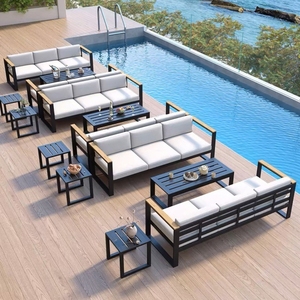 Sofás de Jardín Minimalistas Personalizados para Exteriores, Varios Usos, Venta Directa de Fábrica, Sofá Seccional de Aluminio para Exteriores - Product Image 1