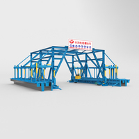 Chariot de coffrage pour chemin de câbles de station de métro avec système de positionnement précis par gabarit