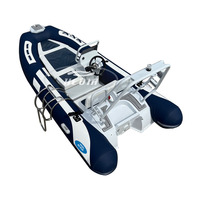Hedia SP390 haute vitesse 12ft 13ft semi-rigide en aluminium Double coque RIB 390 bateau gonflable en aluminium