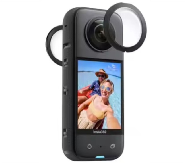 Wholesale Accessory Set for Insta360 X3 Panoramic Action Camera Sticky Lens Guards Protector Made of Metal and Plastic