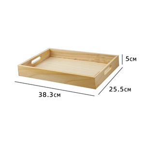 Paulownia Wood Serving <b>Tray</b> 38.3x25.5x5cm Rectangular <b>Tea</b> Coffee Drink Holder Durable Storage <b>Tray</b> - Product Image 5