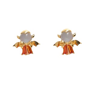 Juego de Aretes de Bisutería de Halloween, Chapados en Oro de 18K, Aretes de Circonia, Diseño Creativo de Escoba Mágica, Bruja, Murciélago y Araña para Mujer - Product Image 5