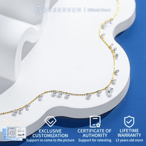 Queensun vs de igi 18k שרשרת יהלום זהב לנשים 2.06 carats de vs בהירות מתנה ליום - Product Image 2