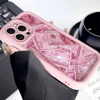 Élégant nouveau étui de téléphone brillant à paillettes roses pour iphone 17 16 15 14 Pro Max 13 12 Coque de téléphone design