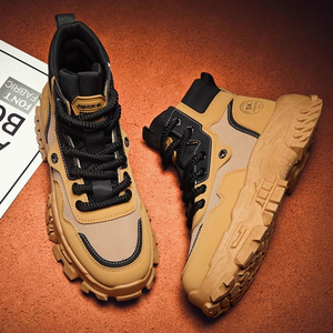 Scarpe da <span class=keywords><strong>Uomo</strong></span> Resistenti all'Usura Impermeabili con Suola Spessa Traspiranti Stivali da Lavoro Retrò Alti Stivali da Escursionismo per Esterni - Product Image 6