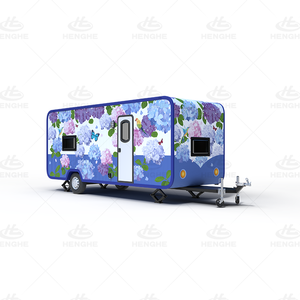 Elegante Remolque de Campamento Estilo Europeo, Mini <span class=keywords><strong>Caravana</strong></span> de Diseño Retro con Revestimiento Artístico Personalizado para Campamentos Familiares al Aire Libre - Product Image 3