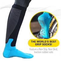 Chaussettes de compression antidérapantes personnalisées pour hommes et femmes, de haute qualité, élégantes, pour la salle de sport, l'hôpital, la course à pied, les sports, chaussettes de compression graduée